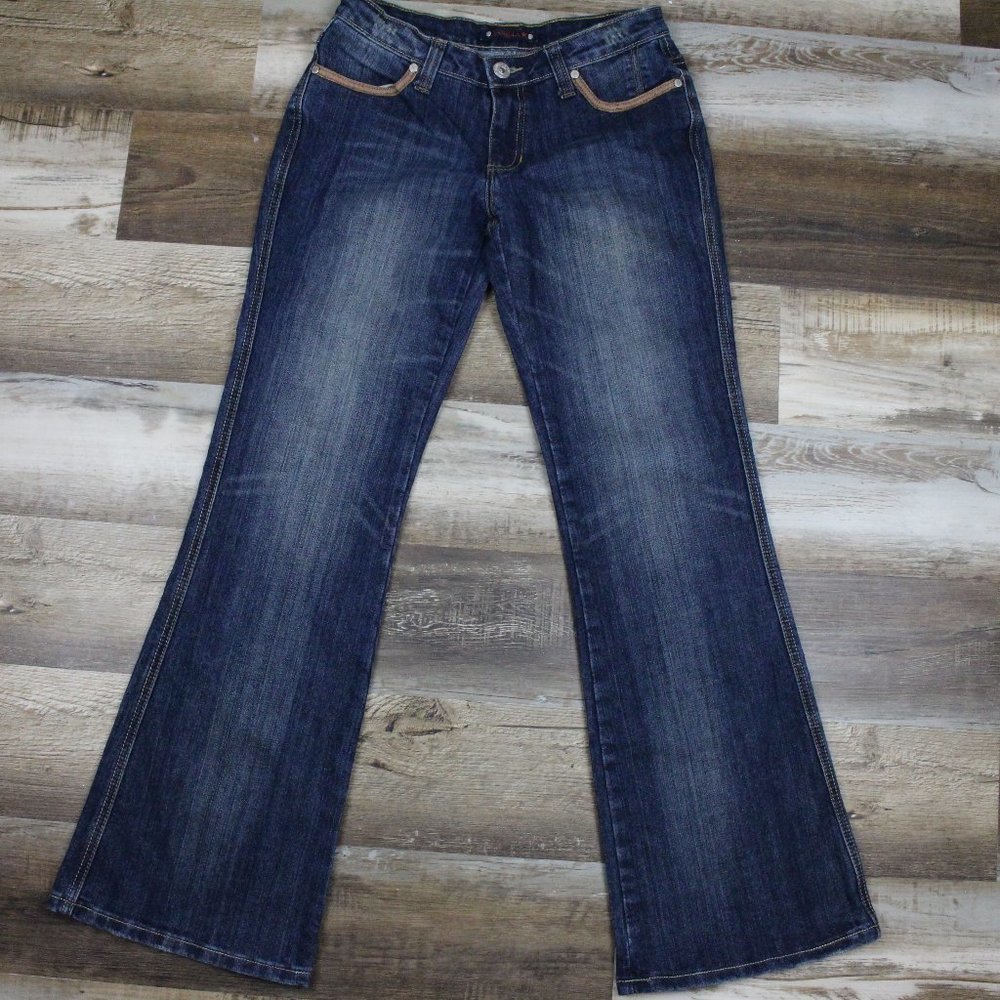 Vanilla Star Dark Wash Boot Cut Jeans Sz 27